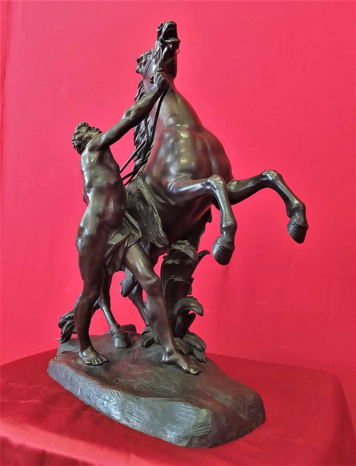 Bronze horse signed Coustou