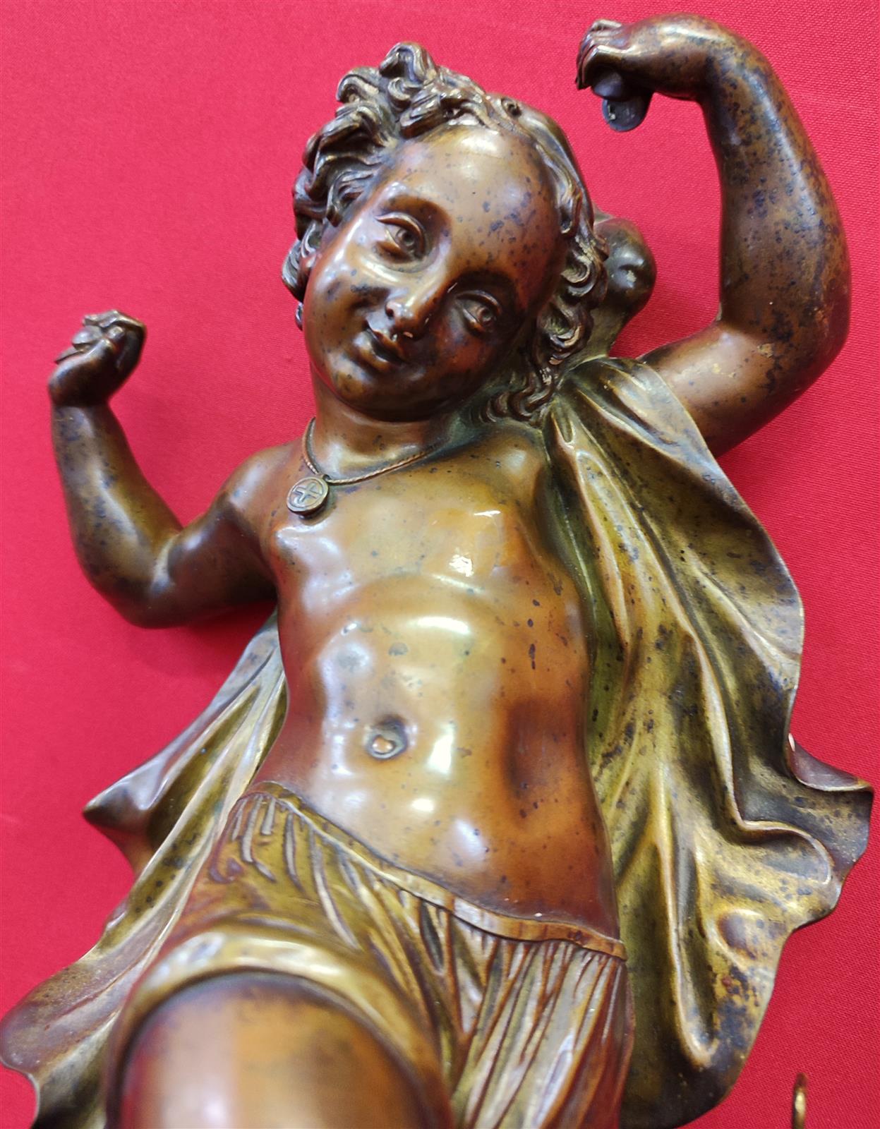 Bacchus dancing bronze figure