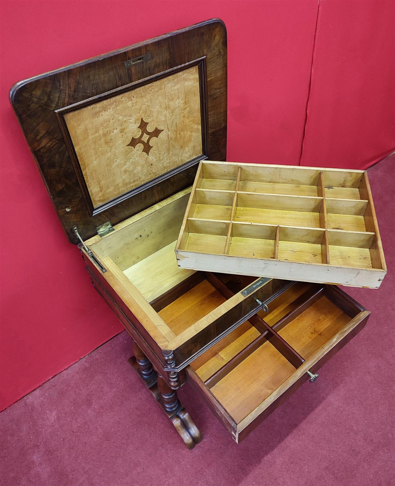 Inlaid jewelry table