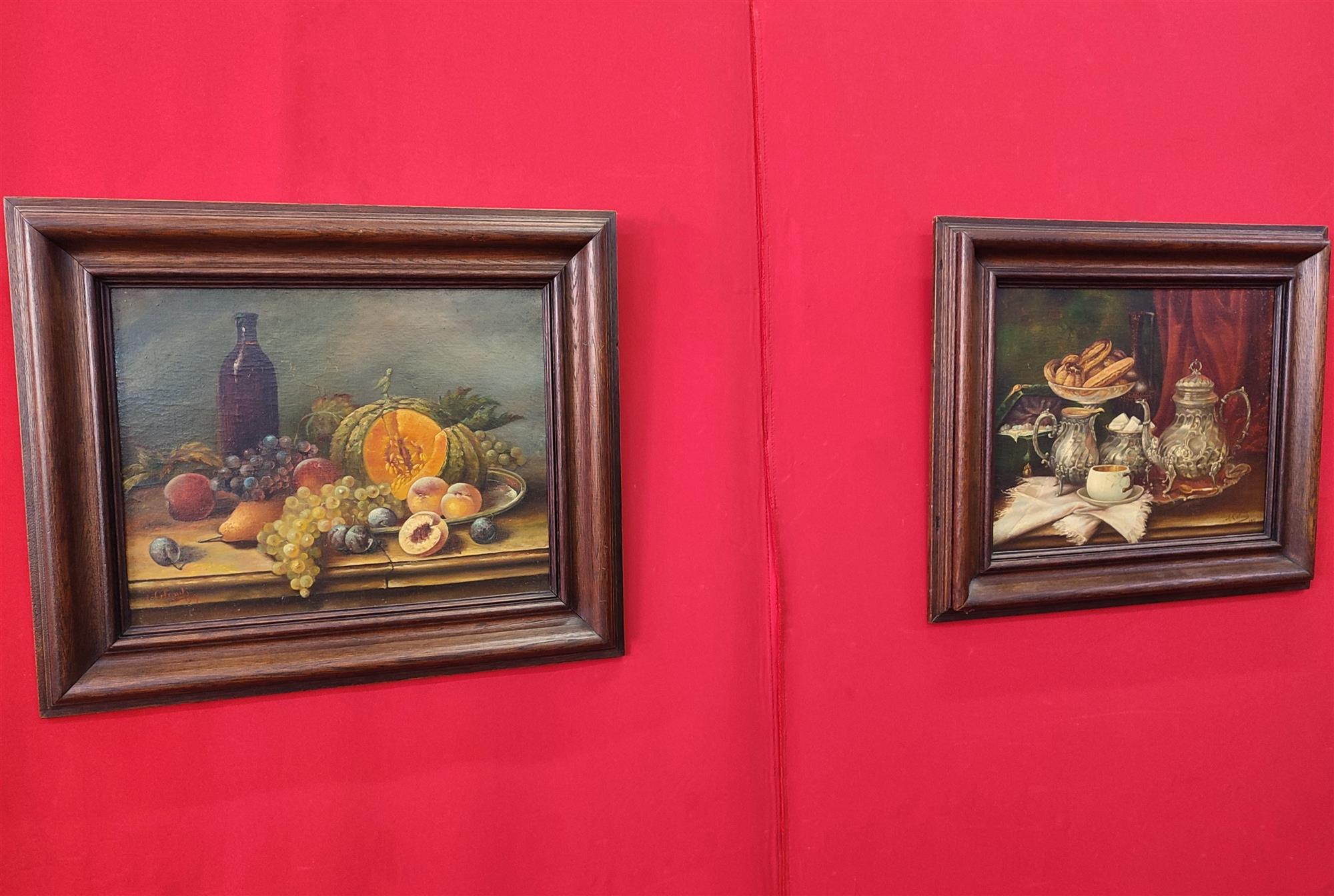 Pair of signed still lifes