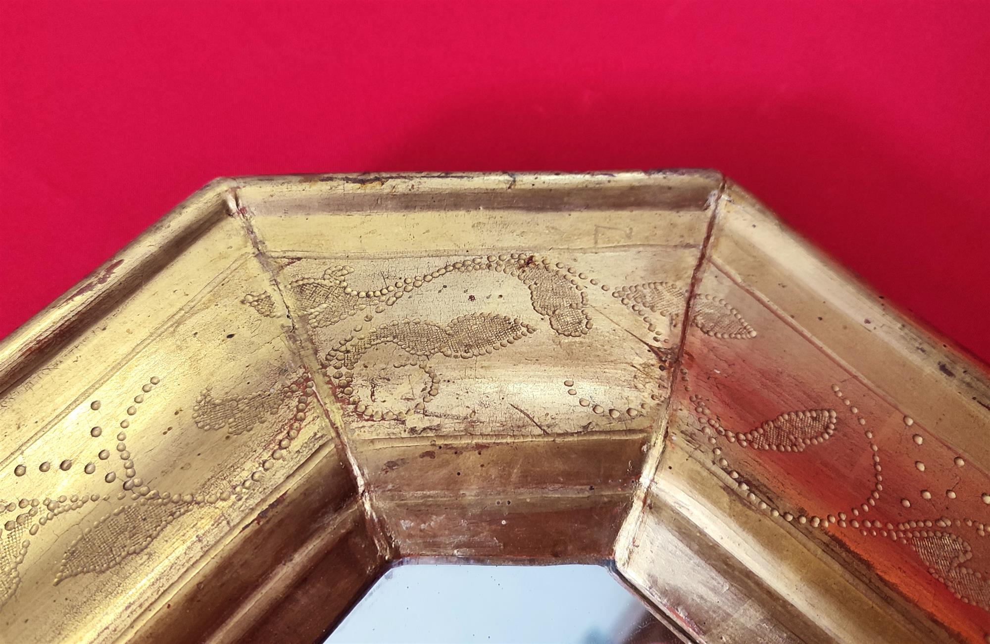 Golden tray mirror