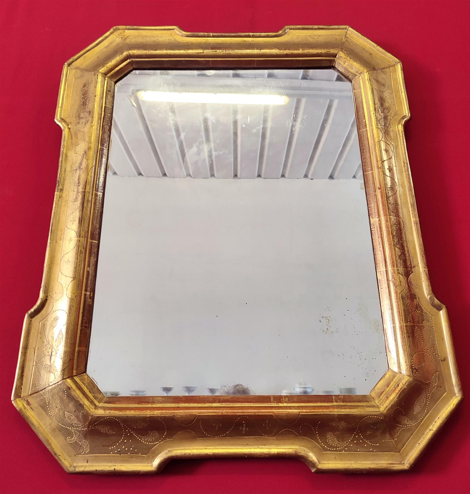 Golden tray mirror