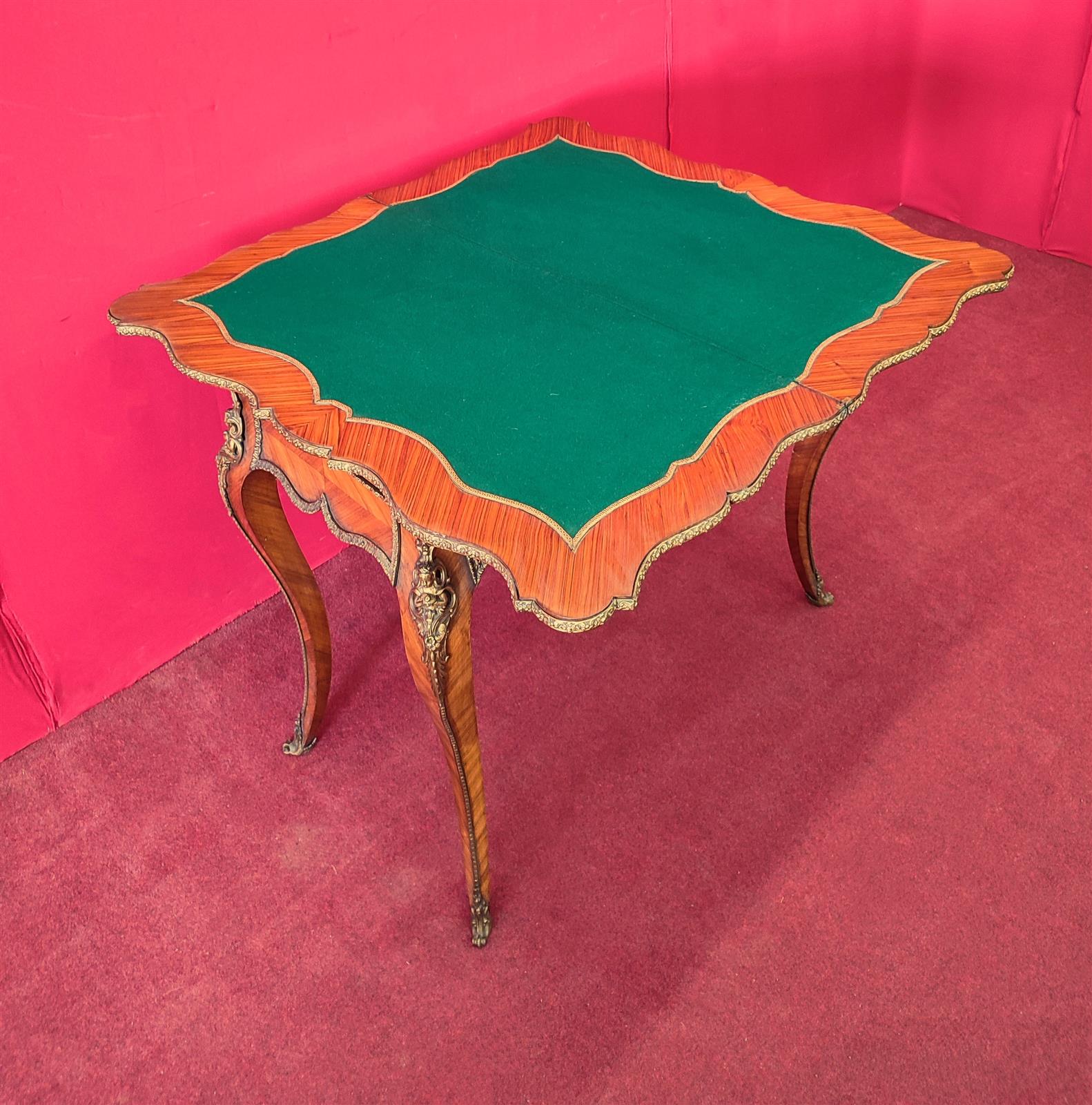 Game table with bronzes