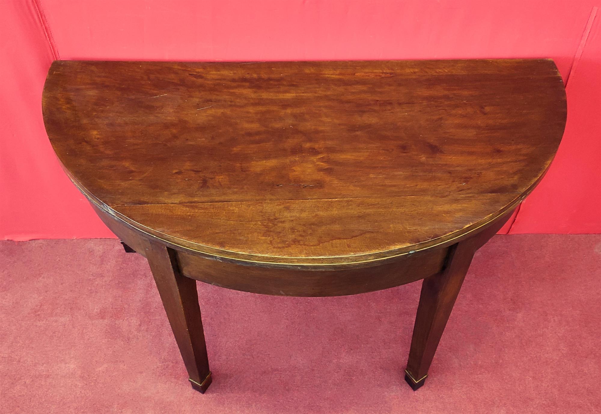 Large half-moon table