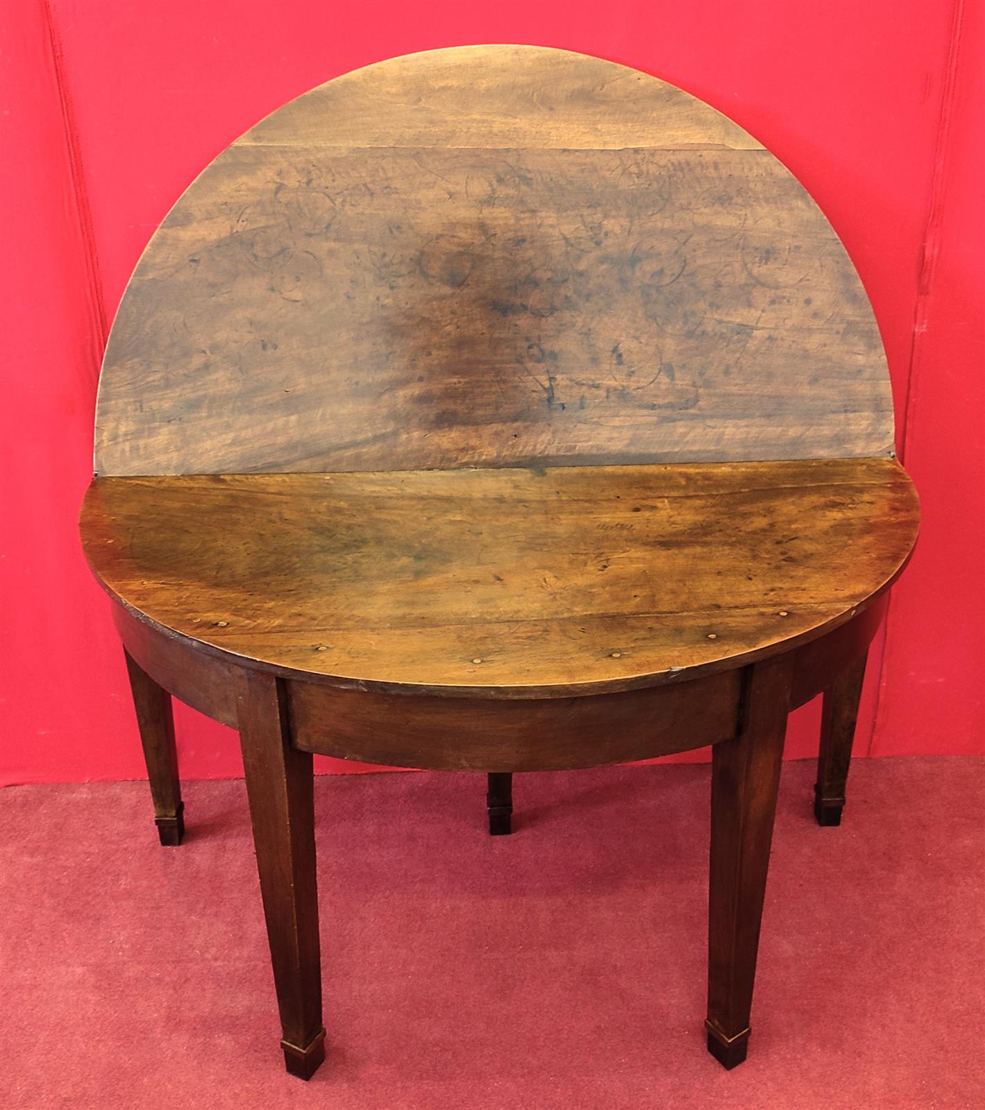 Large half-moon table