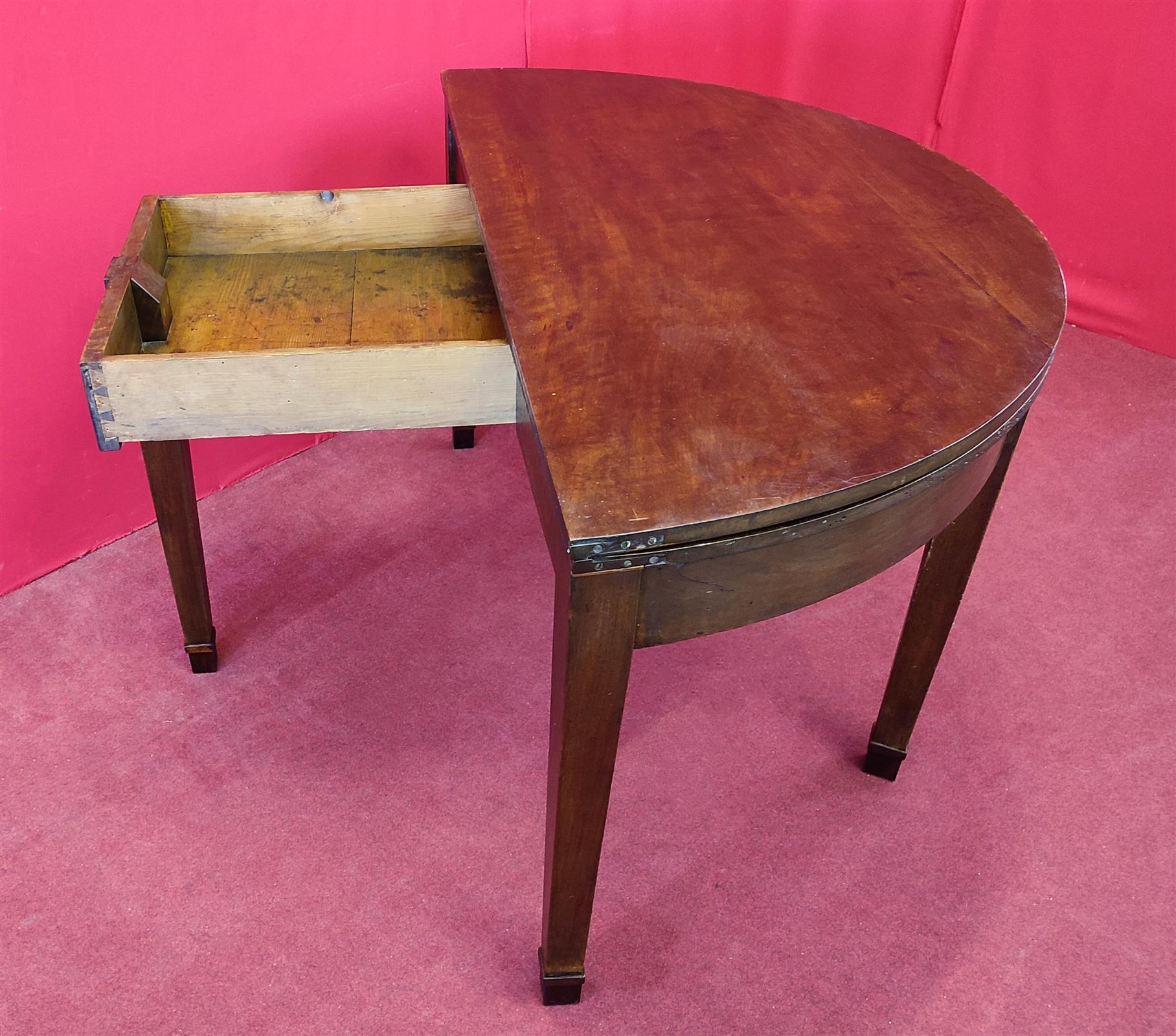 Large half-moon table