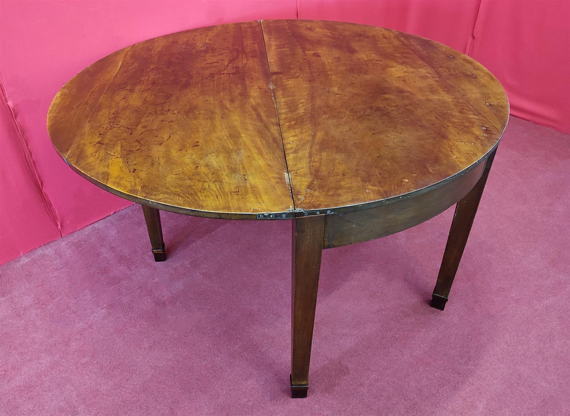 Large half-moon table