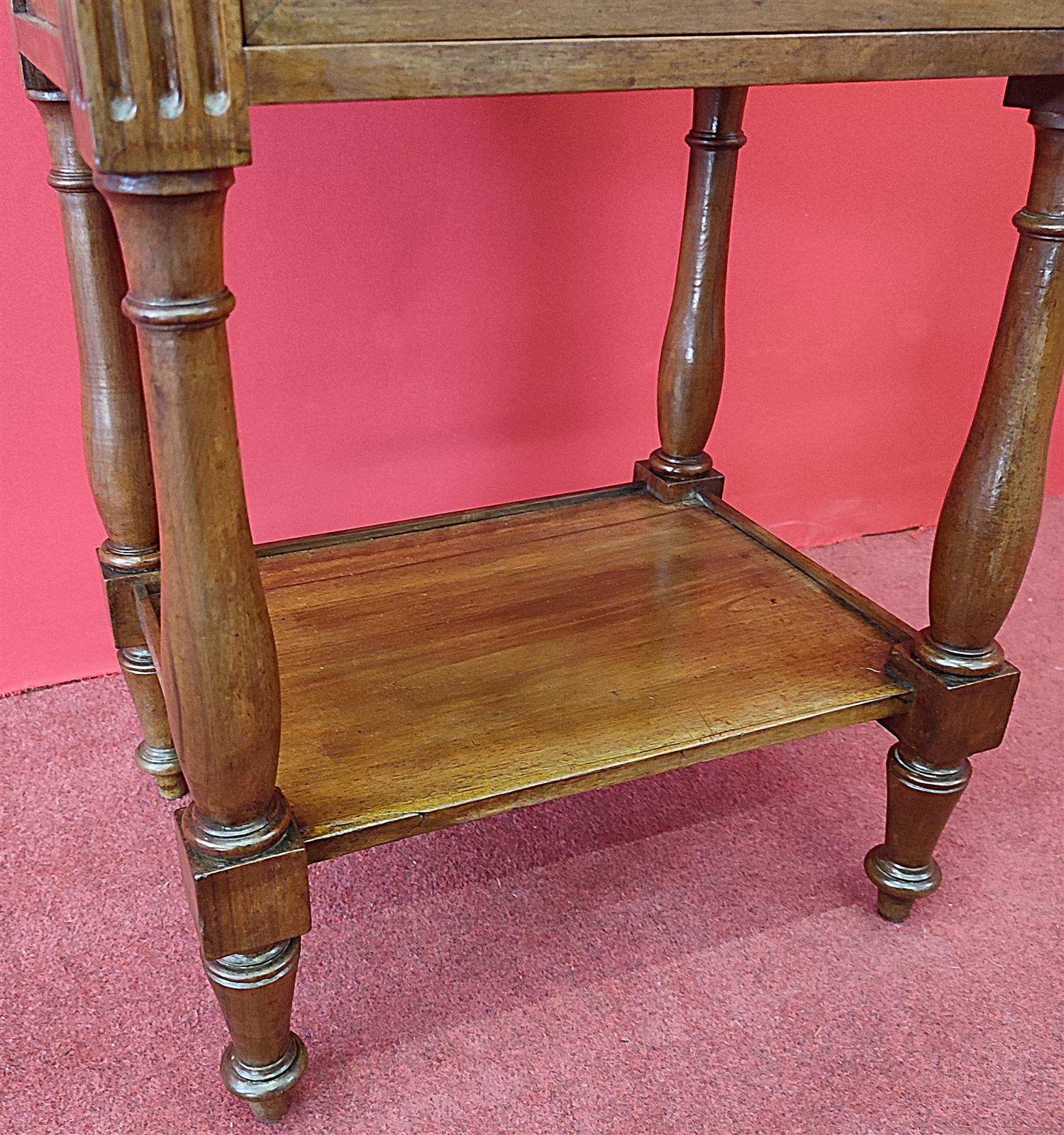 Louis XVI three-drawer bedside table