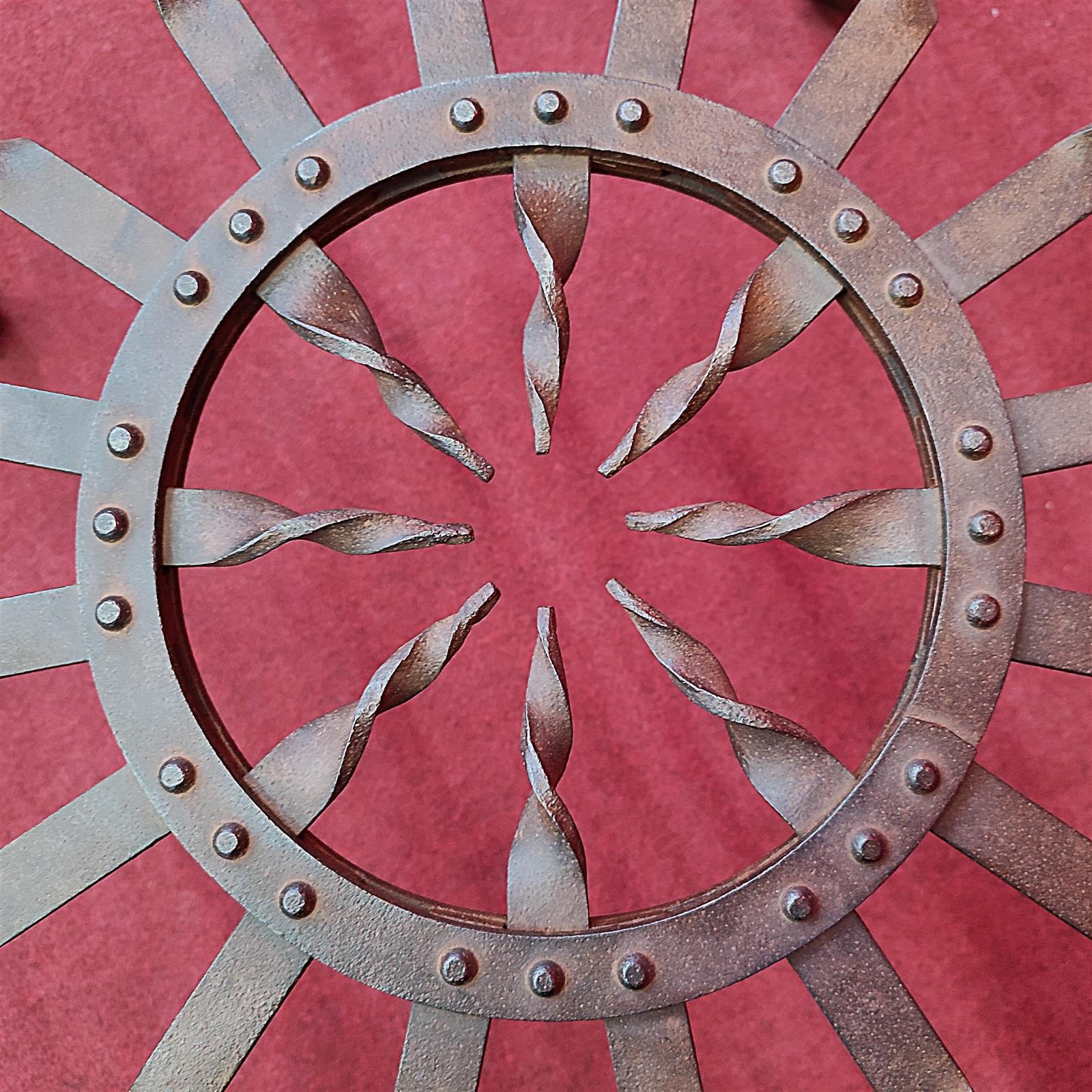 Tavolino da salotto in ferro battuto