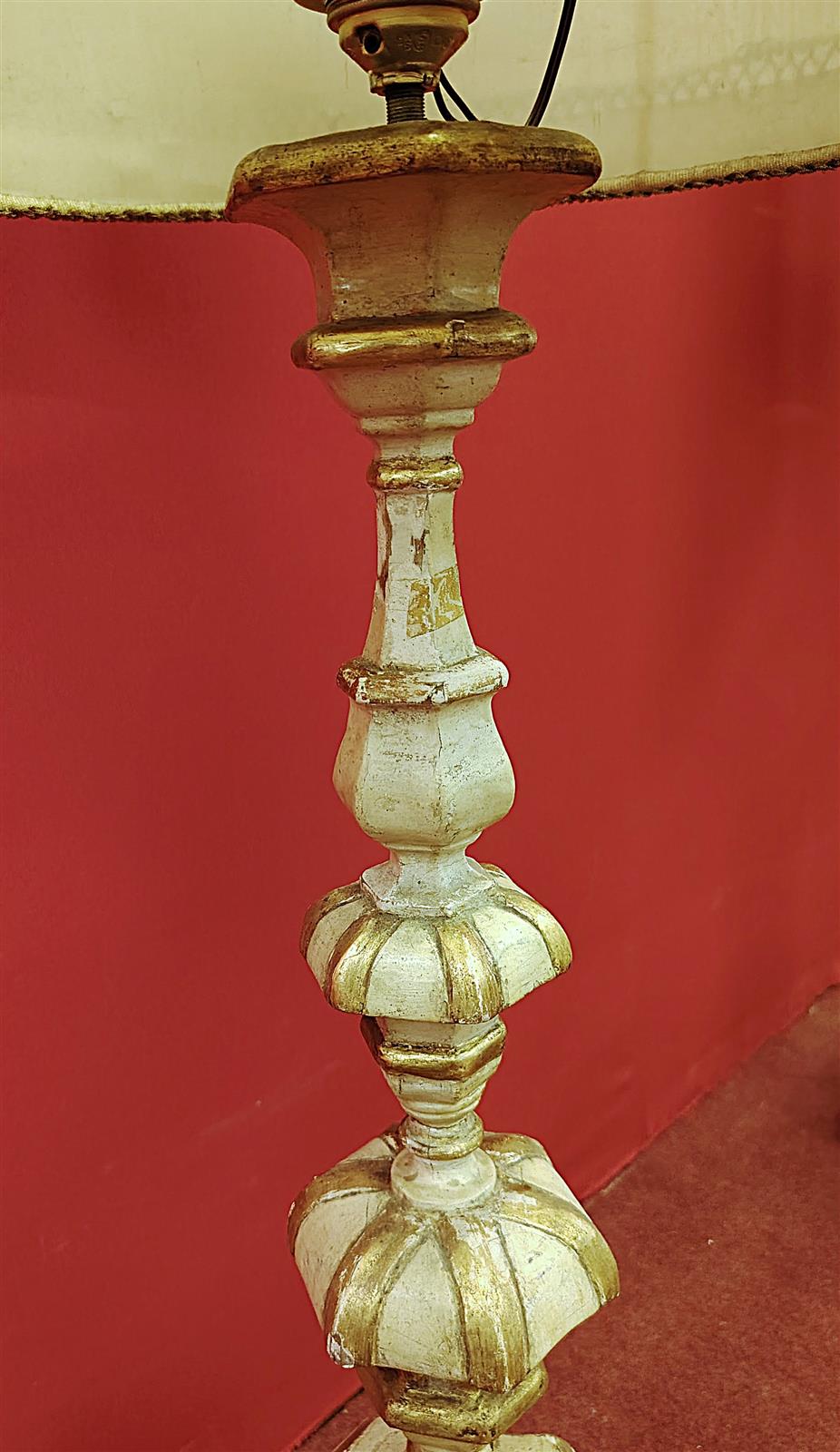 Coppia candelabri laccati