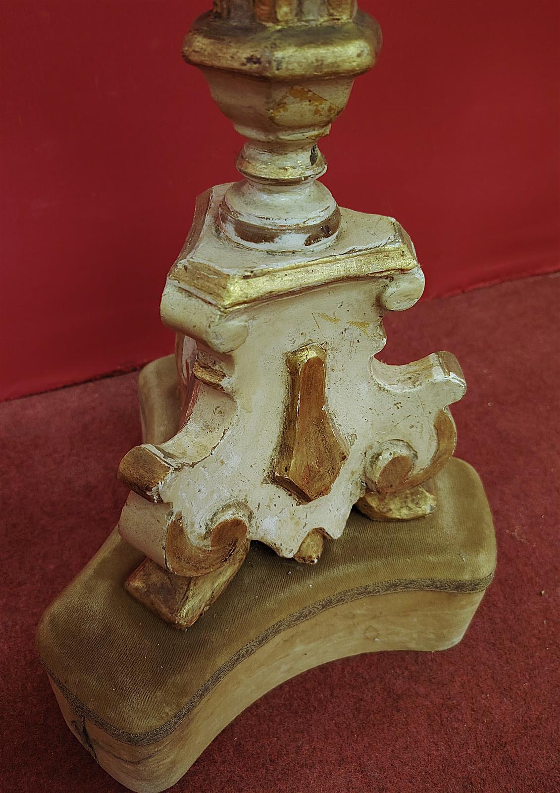 Coppia candelabri laccati