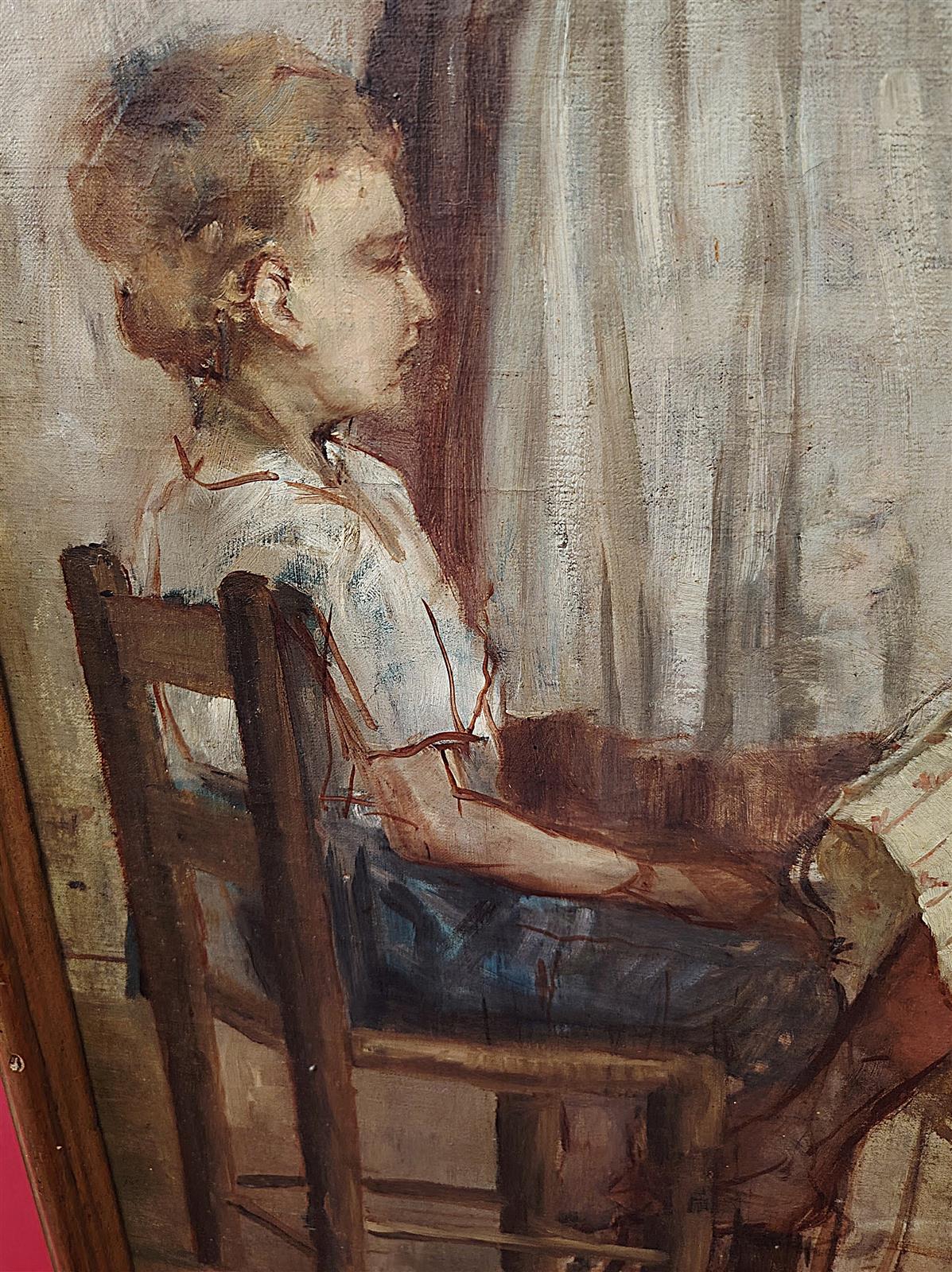 Studio preparatorio viso di ragazza