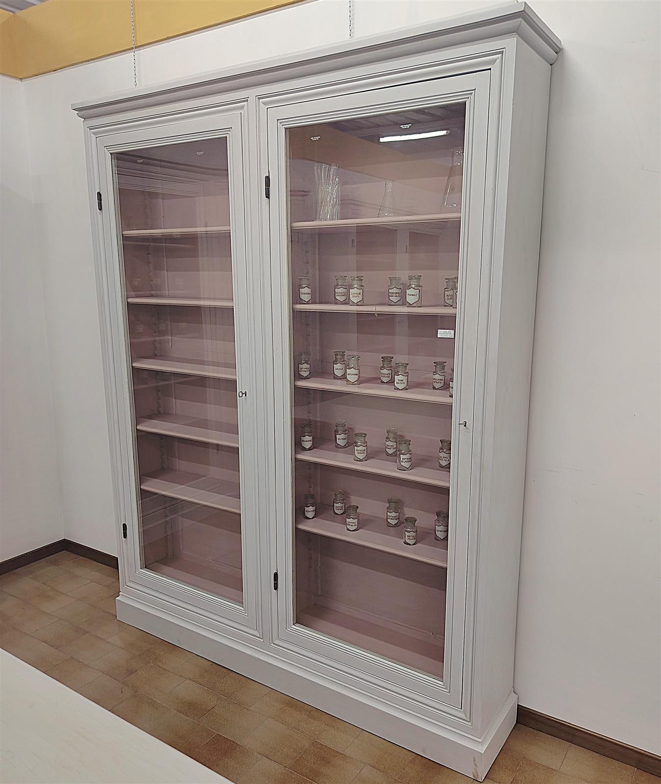 Group of bookcases with tables