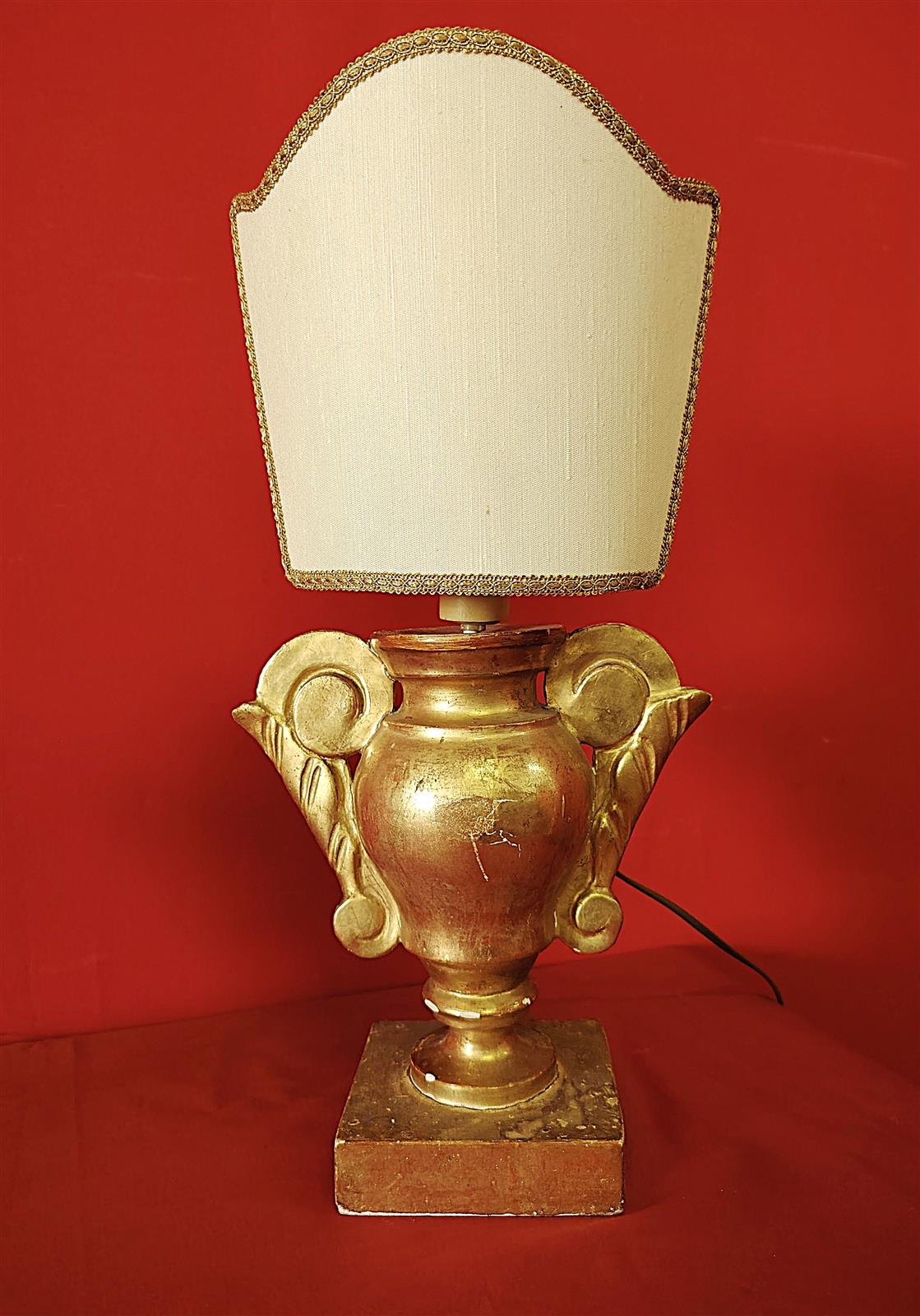 Coppia lampade dorate