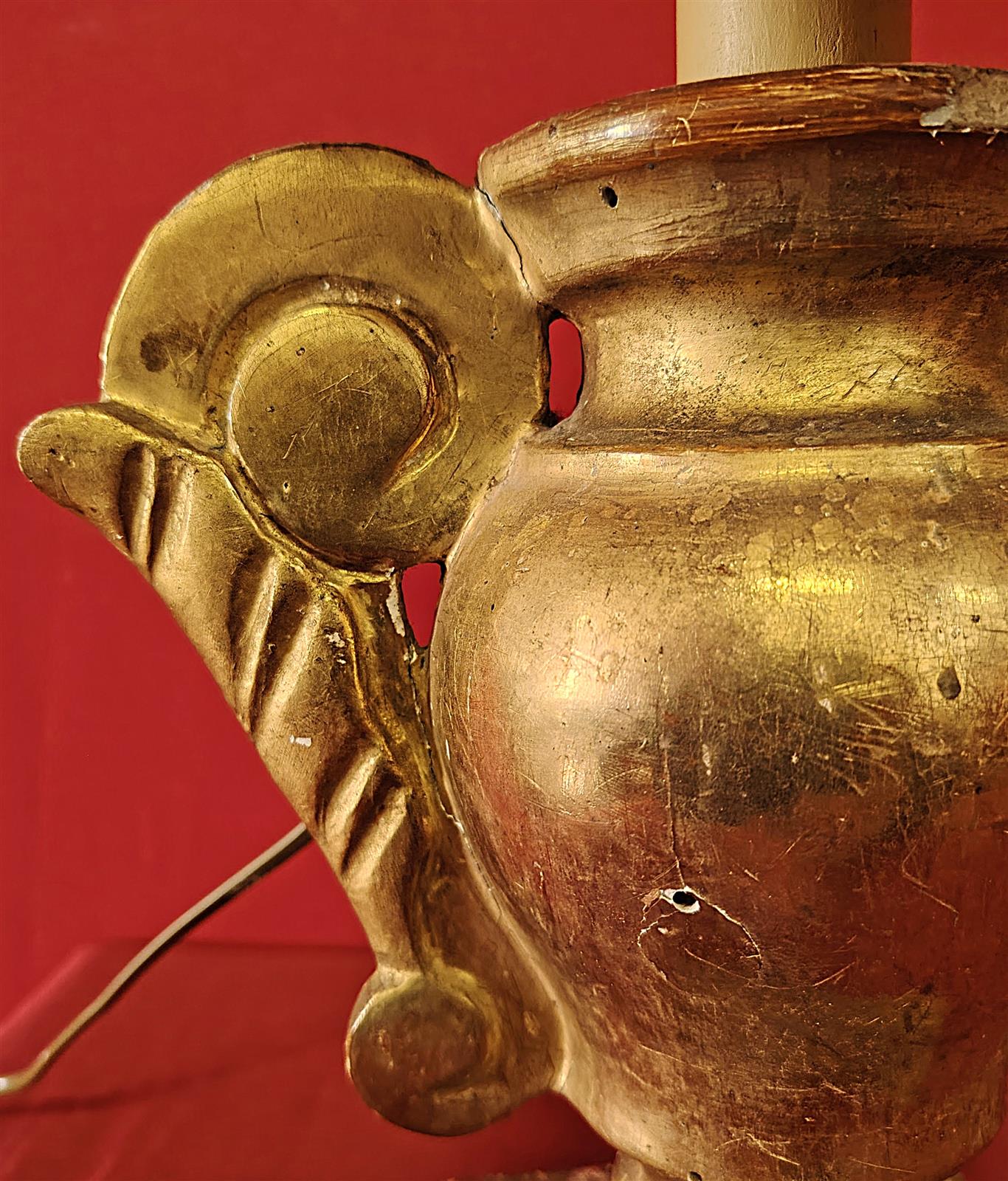 Coppia lampade dorate