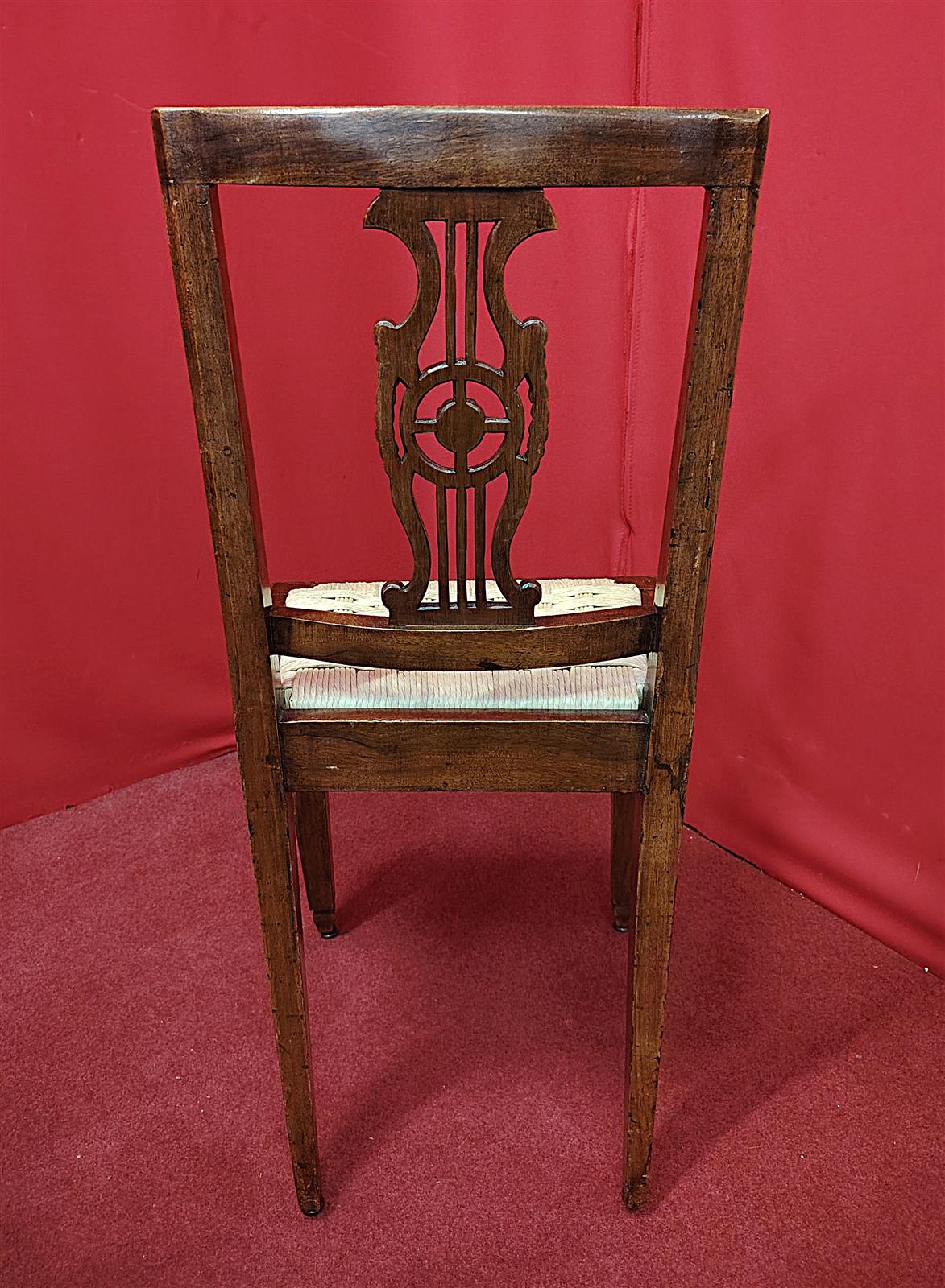 Gruppo di quattro sedie Impero