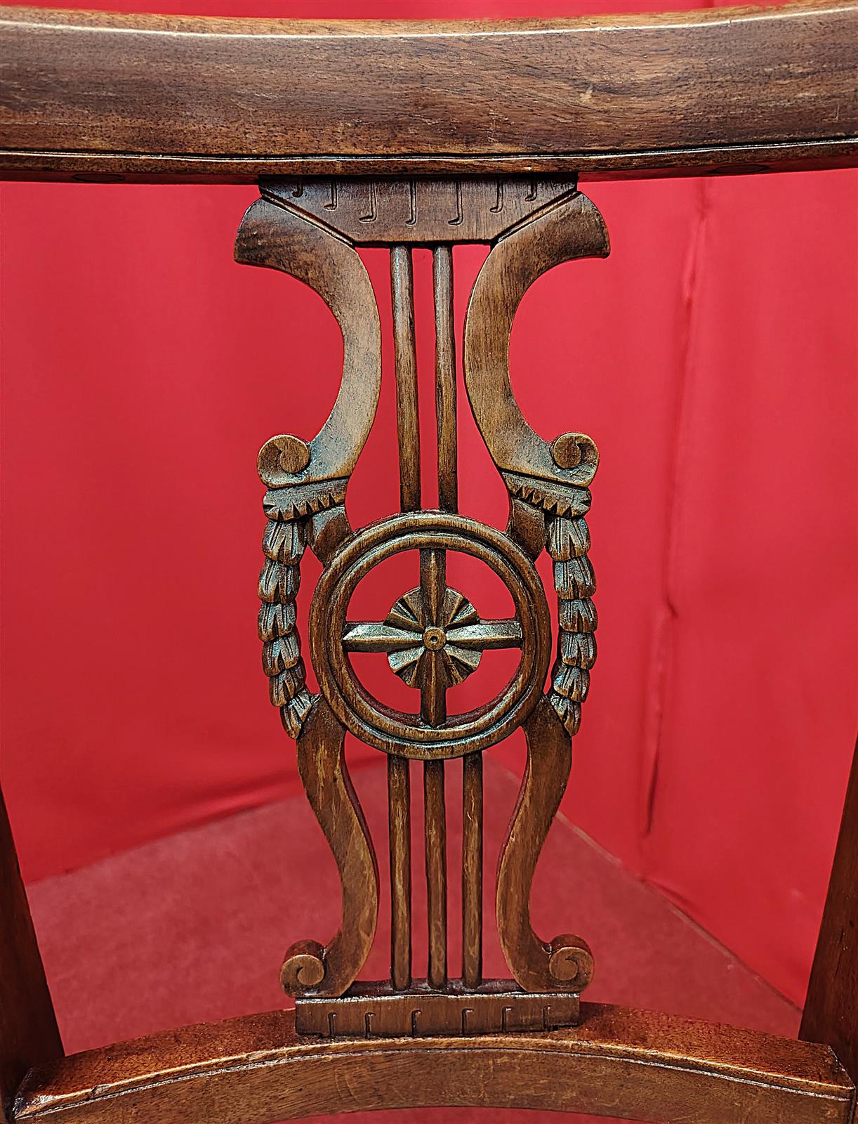 Gruppo di quattro sedie Impero