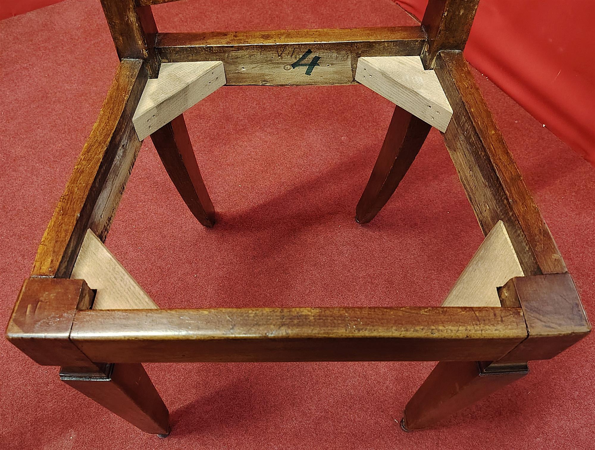 Gruppo di quattro sedie Impero