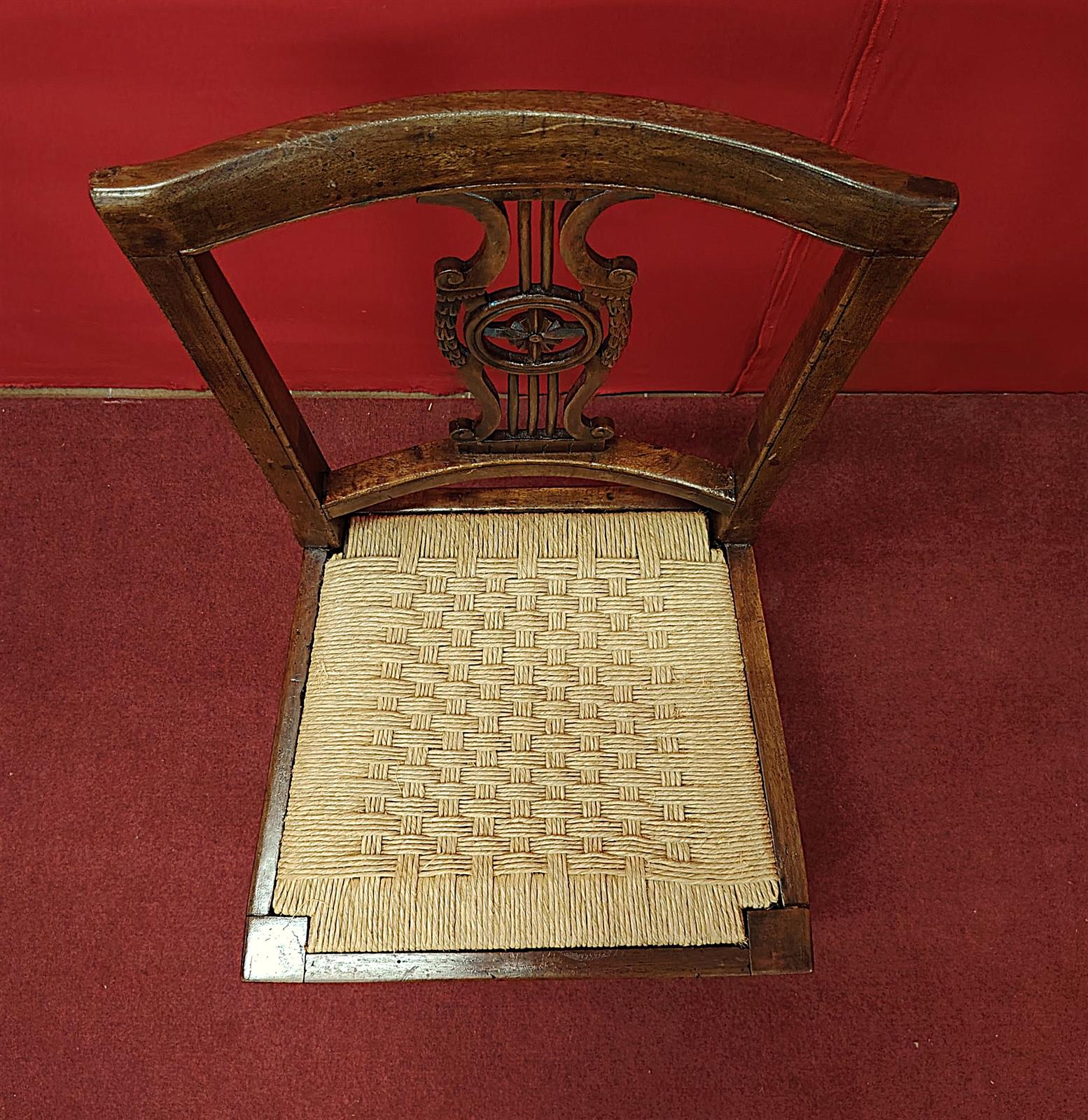 Gruppo di quattro sedie Impero