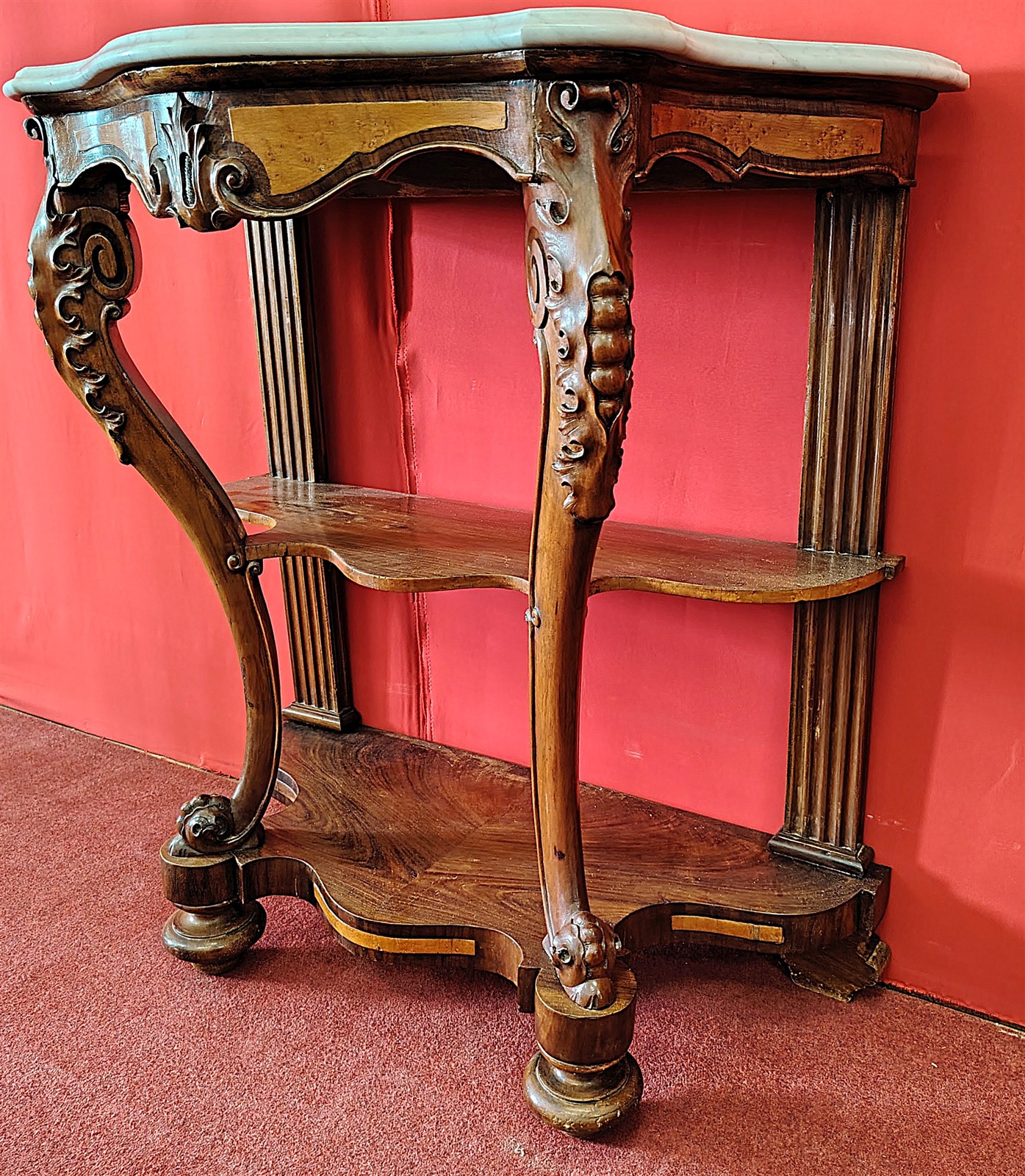 Coppia consolle con marmo