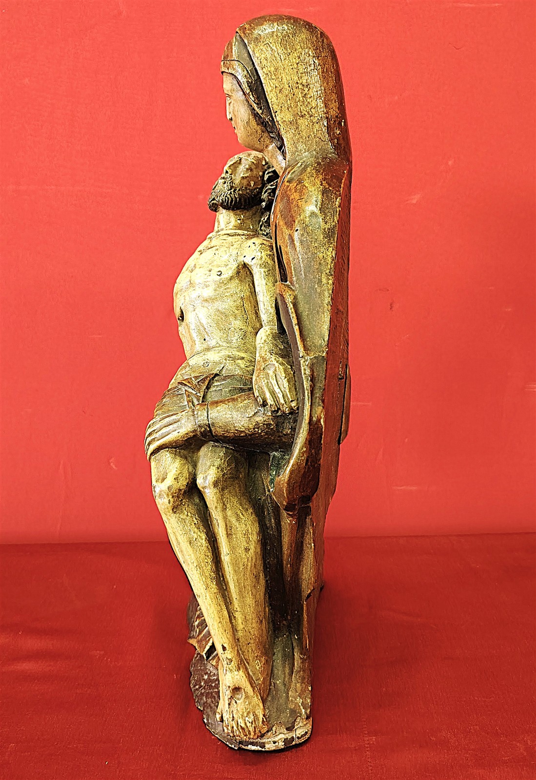 Pietà (Vesperbild) in legno policromo e dorato – Fine XV / Inizio XVI sec.