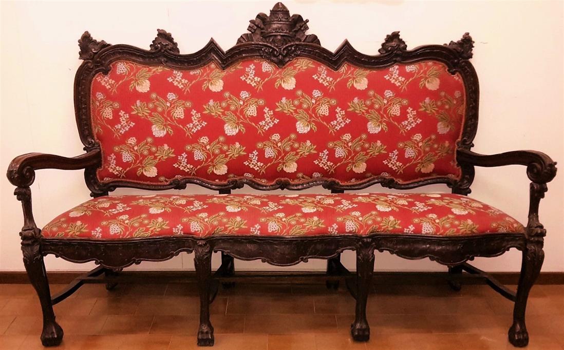 Italian sofa hand carved