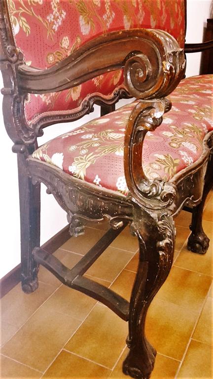 Italian sofa hand carved