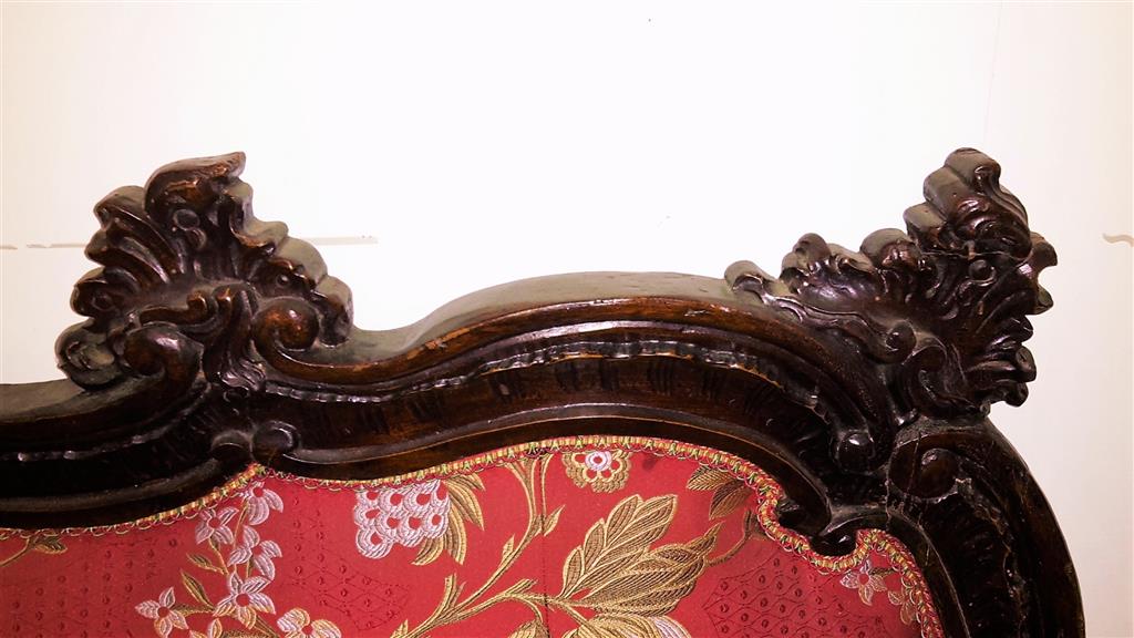 Italian sofa hand carved