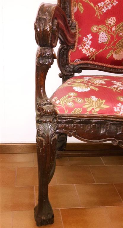 Italian sofa hand carved