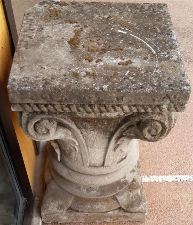 Capital carved stone