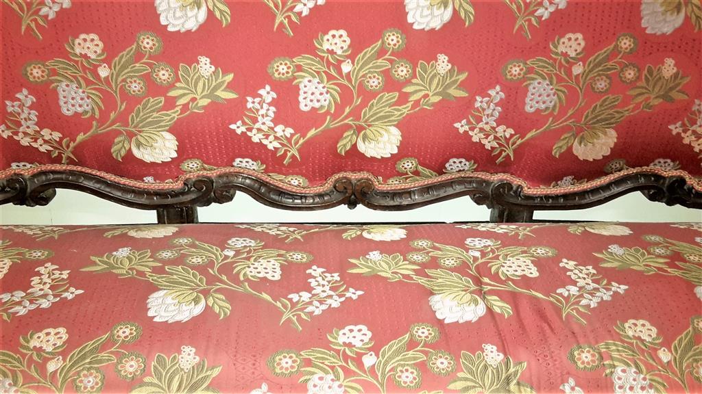 Italian sofa hand carved